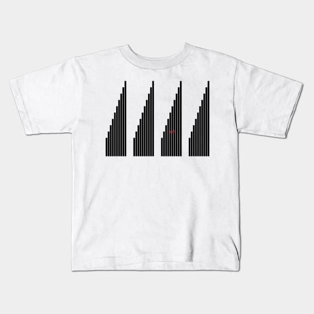 STRIPED SYMPHONY - Black and White #minimal #art #design #kirovair #buyart #decor #home Kids T-Shirt by Kirovair